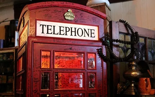 Nostalgia Restaurant Bowie Texas famous telephone booth